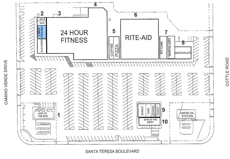Retailmls 1 500 Sf Retail Space Available At 6205 Santa Teresa Download Strip Map Ground Floor 6205 Santa Teresa Blvd